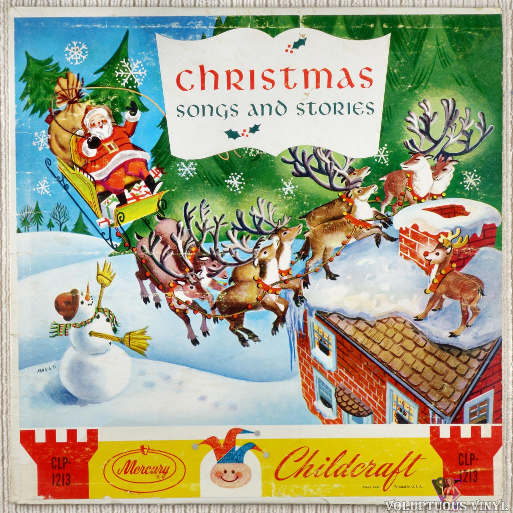 Various – Christmas Songs And Stories vinyl record front cover