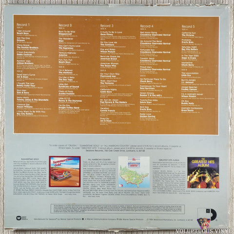 Various – Cruisin' vinyl record back cover