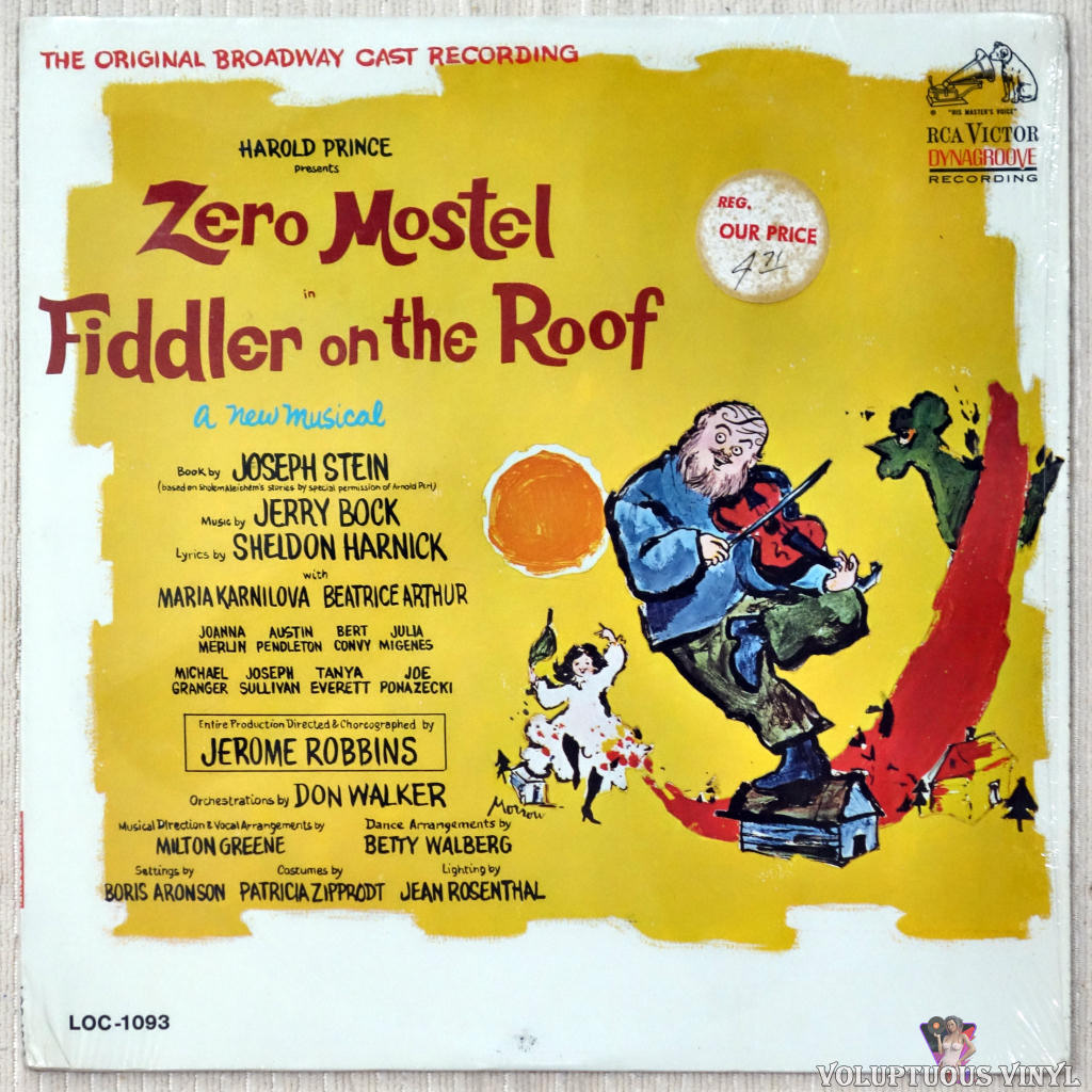 Various ‎– Fiddler On The Roof (The Original Broadway Cast Recording) vinyl record front cover