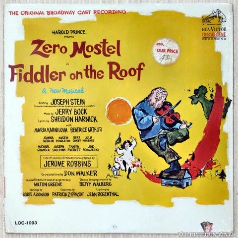 Various ‎– Fiddler On The Roof (The Original Broadway Cast Recording) (1964) MONO
