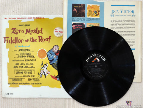 Various ‎– Fiddler On The Roof (The Original Broadway Cast Recording) vinyl record