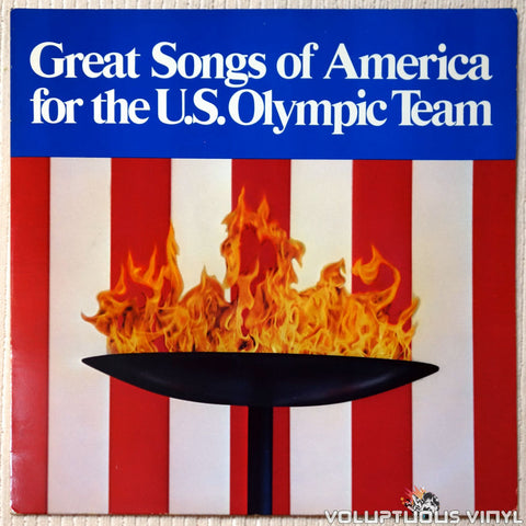 Various ‎– Great Songs Of America For The U.S. Olympic Team vinyl record front cover