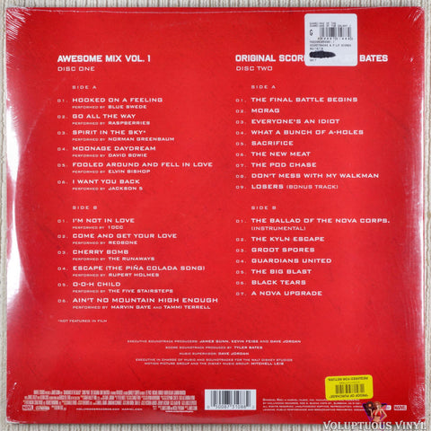 Various ‎– Guardians Of The Galaxy vinyl record back cover