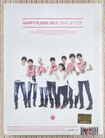 Various ‎– Happy Pledis 2012 Love Letter CD back cover