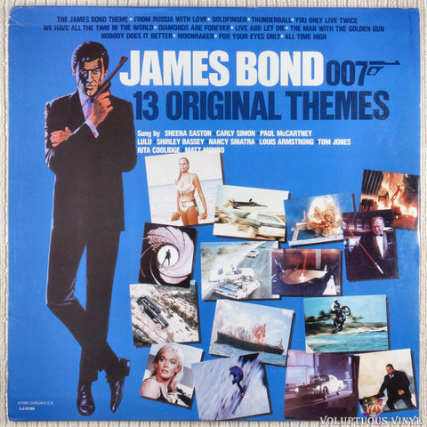 Various – James Bond - 13 Original Themes vinyl record front cover