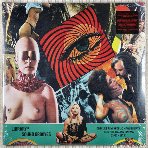 Various ‎– Library of Sound Grooves: Obscure Psychedelic Manuscripts from the Italian Cinema (1967-1975) vinyl record front cover