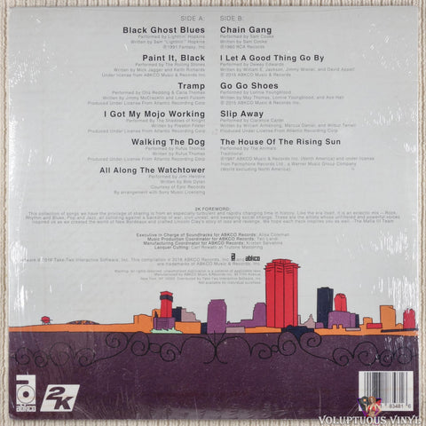 Various ‎– Mafia III - Official Soundtrack Of New Bordeaux vinyl record back cover