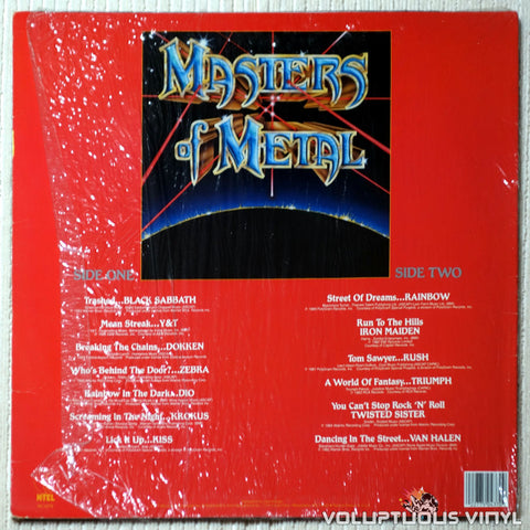 Various ‎– Masters Of Metal - Vinyl Record - Back Cover