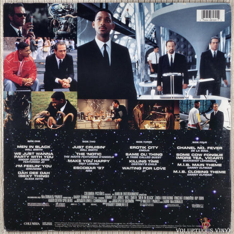 Various ‎– Men In Black: The Album vinyl record back cover