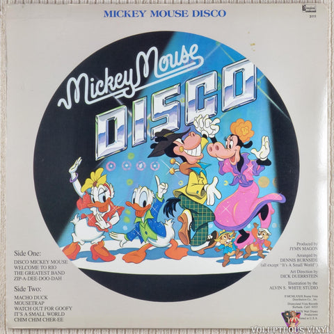 Various ‎– Mickey Mouse Disco vinyl record back cover