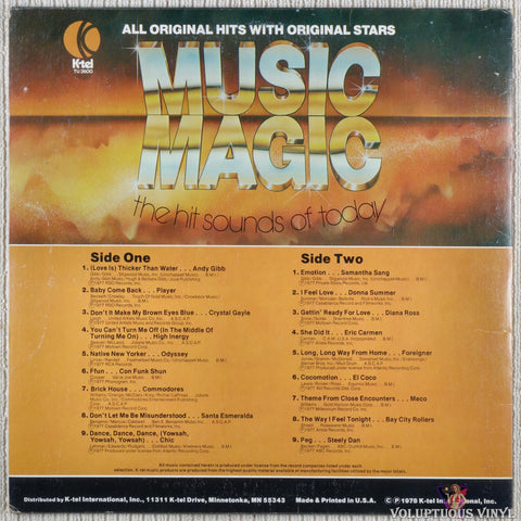 Various – Music Magic vinyl record back cover