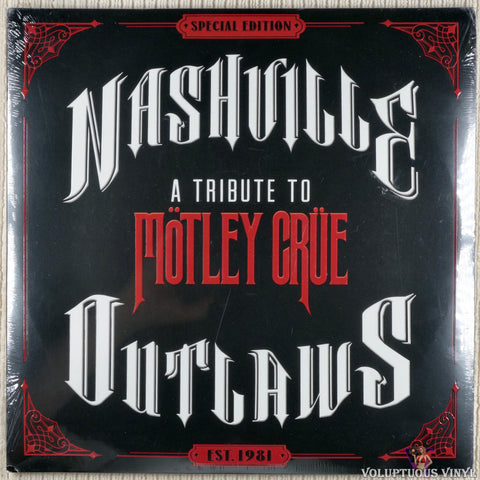 Various ‎– Nashville Outlaws (A Tribute To Mötley Crüe) vinyl record front cover
