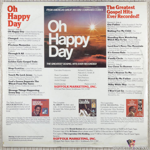 Various – Oh Happy Day vinyl record back cover