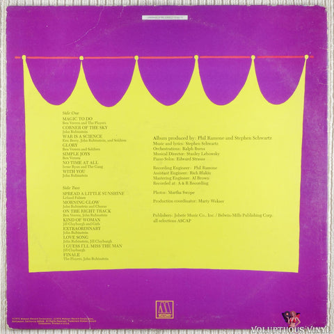 Various – Pippin vinyl record back cover