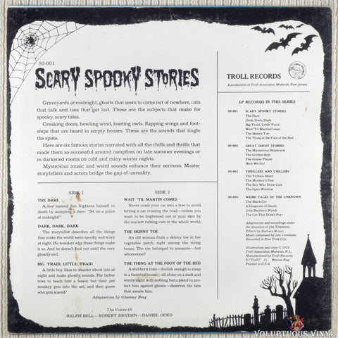 Various – Scary Spooky Stories vinyl record back cover