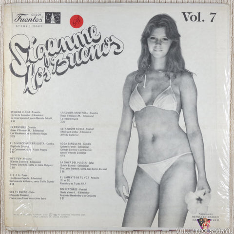 Various ‎– Siganme Los Buenos - Bailables: Vol. 7 vinyl record back cover