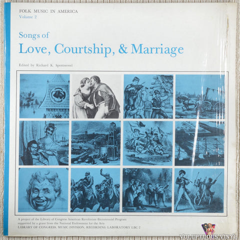 Various – Songs Of Love, Courtship, & Marriage vinyl record front cover