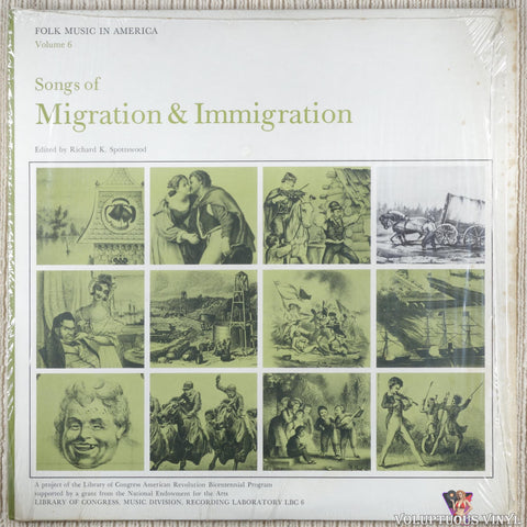 Various – Songs Of Migration & Immigration vinyl record front cover