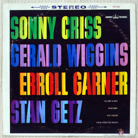 Various ‎– Sonny Criss, Gerald Wiggins, Erroll Garner, Stan Getz vinyl record front cover