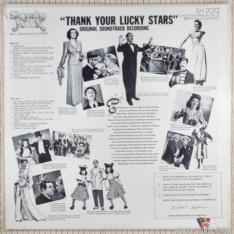 Various ‎– Thank Your Lucky Stars - Original Soundtrack Recording vinyl record back cover