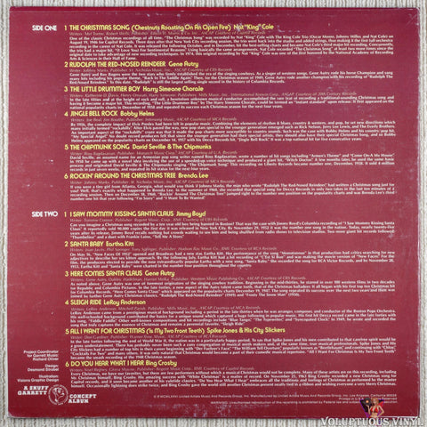 Various – The 12 Hits Of Christmas vinyl record back cover