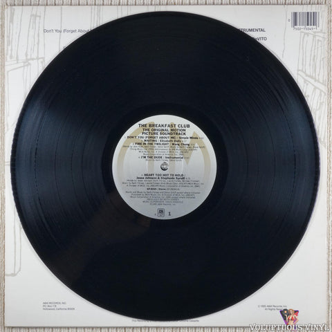 Various ‎– The Breakfast Club (Original Motion Picture Soundtrack) vinyl record