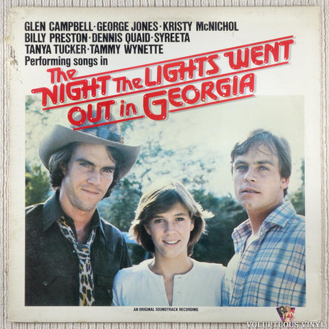 Various – The Night The Lights Went Out In Georgia: An Original Soundtrack Recording vinyl record front cover