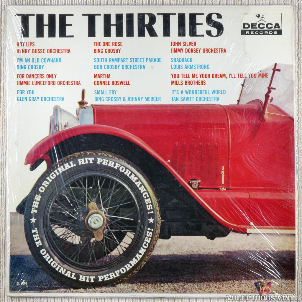 Various – The Thirties (The Original Hit Performances) vinyl record front cover