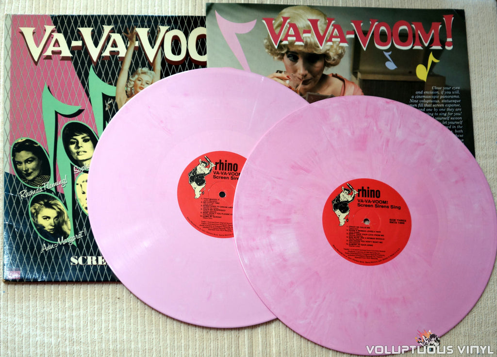 Various ‎– Va-Va-Voom! Screen Sirens Sing! (1985) 2 × Vinyl, LP,  Compilation, Pink – Voluptuous Vinyl Records