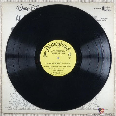 Various – Walt Disney Presents All The Songs From Winnie The Pooh And The Honey Tree vinyl record 