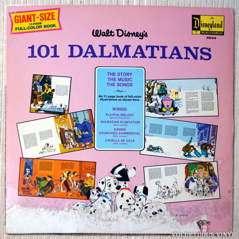 Various ‎– Walt Disney's 101 Dalmatians In Story And Song vinyl record back cover