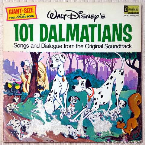 Various ‎– Walt Disney's 101 Dalmatians In Story And Song vinyl record front cover