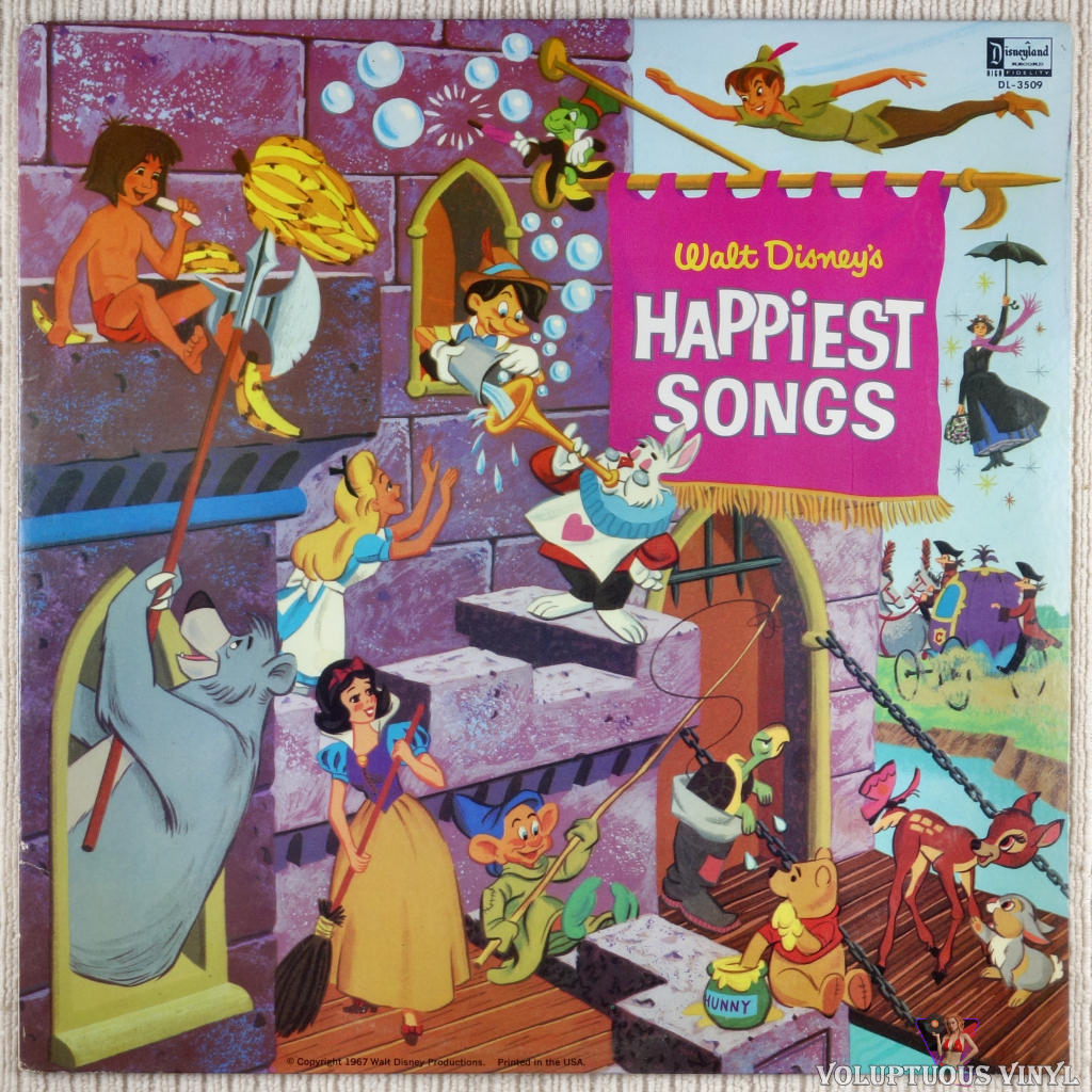 Various ‎– Walt Disney's Happiest Songs (1967) Vinyl, LP, Album