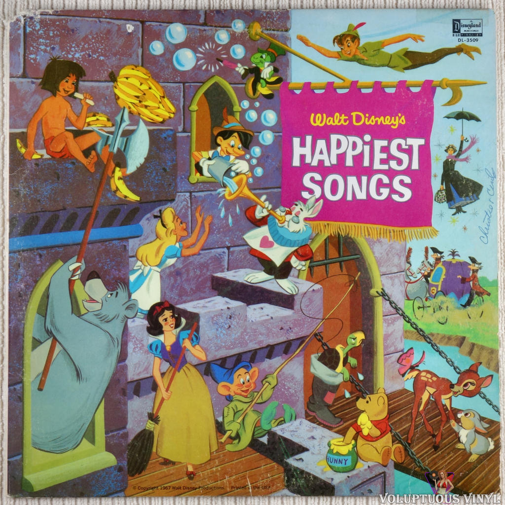 Various ‎– Walt Disney's Happiest Songs (1967) Vinyl, LP, Album