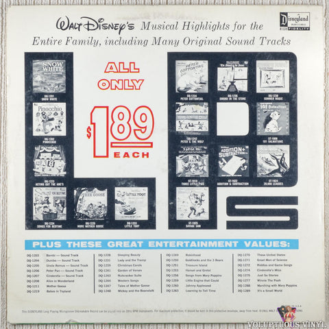 Various – Walt Disney's Sleeping Beauty vinyl record back cover