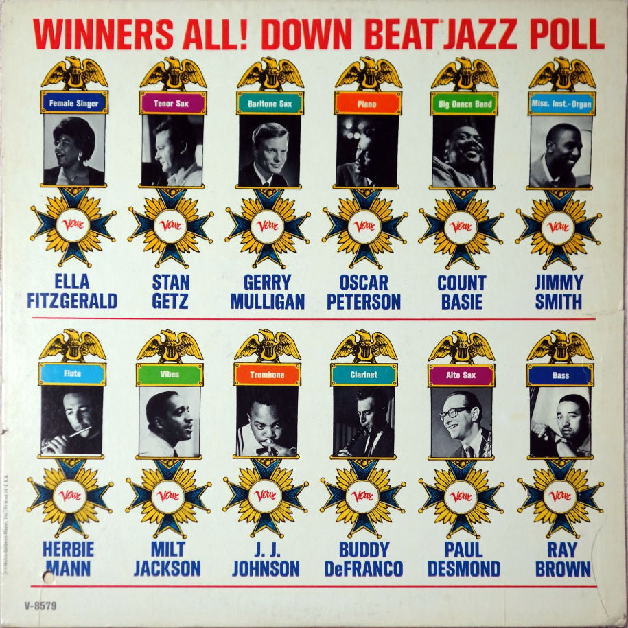 Various ‎– Winners All! Downbeat Jazz Poll vinyl record front cover