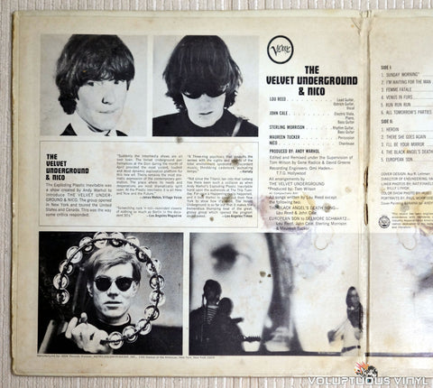 The Velvet Underground & Nico ‎– The Velvet Underground & Nico - Vinyl Record - Left Inner Panel Gatefold