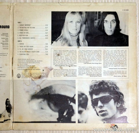 The Velvet Underground & Nico ‎– The Velvet Underground & Nico - Vinyl Record - Right Inner Panel Gatefold