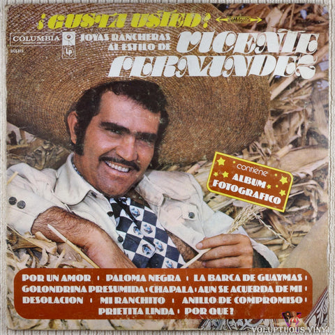 Vicente Fernandez ‎– ¿Gusta Usted? Joyas Rancheras Al Estilo De Vincente Fernandez vinyl record front cover