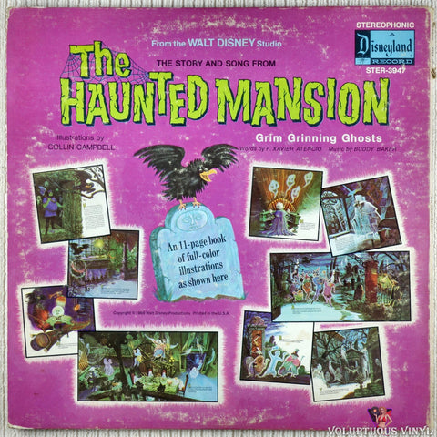 Walt Disney Studio ‎– The Story And Song From The Haunted Mansion vinyl record back cover