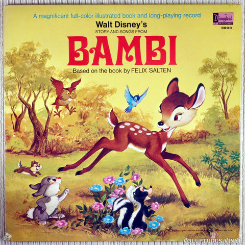 Unknown Artist ‎– Walt Disney's Story And Songs From Bambi vinyl record front cover