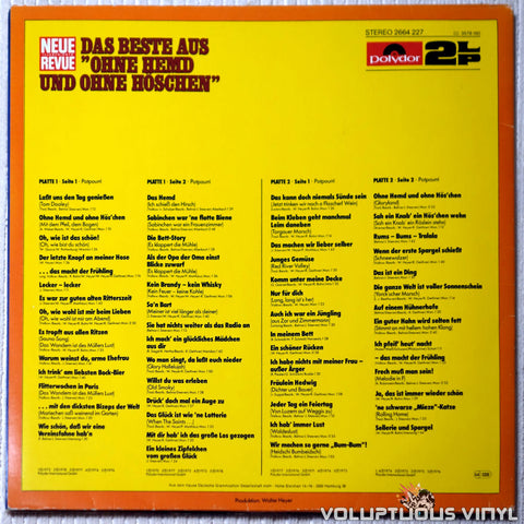 Walter Heyer ‎– Das Beste Aus "Ohne Hemd Und Ohne Höschen" - Vinyl Record - Back Cover