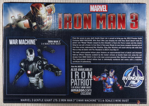 War Machine Iron Man III Gentle Giant Exclusive Guild Bust box back