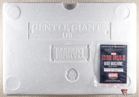 War Machine Iron Man III Gentle Giant Exclusive Guild Bust foam box