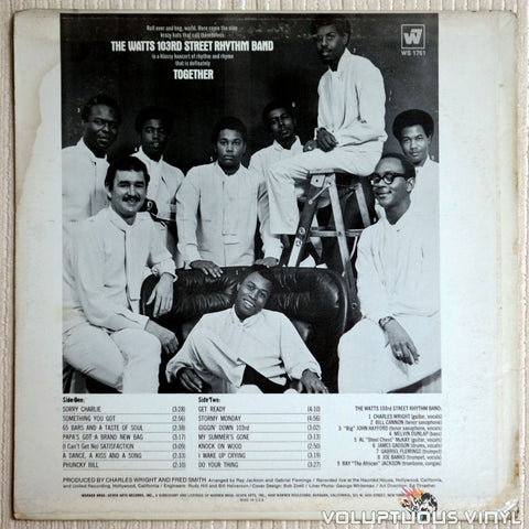 The Watts 103rd Street Rhythm Band ‎– Together - Vinyl Record - Back Cover