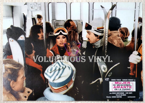 Wife On Vacation... Lover In Town - Spain Lobby Card - Barbara Bouchet ski trip