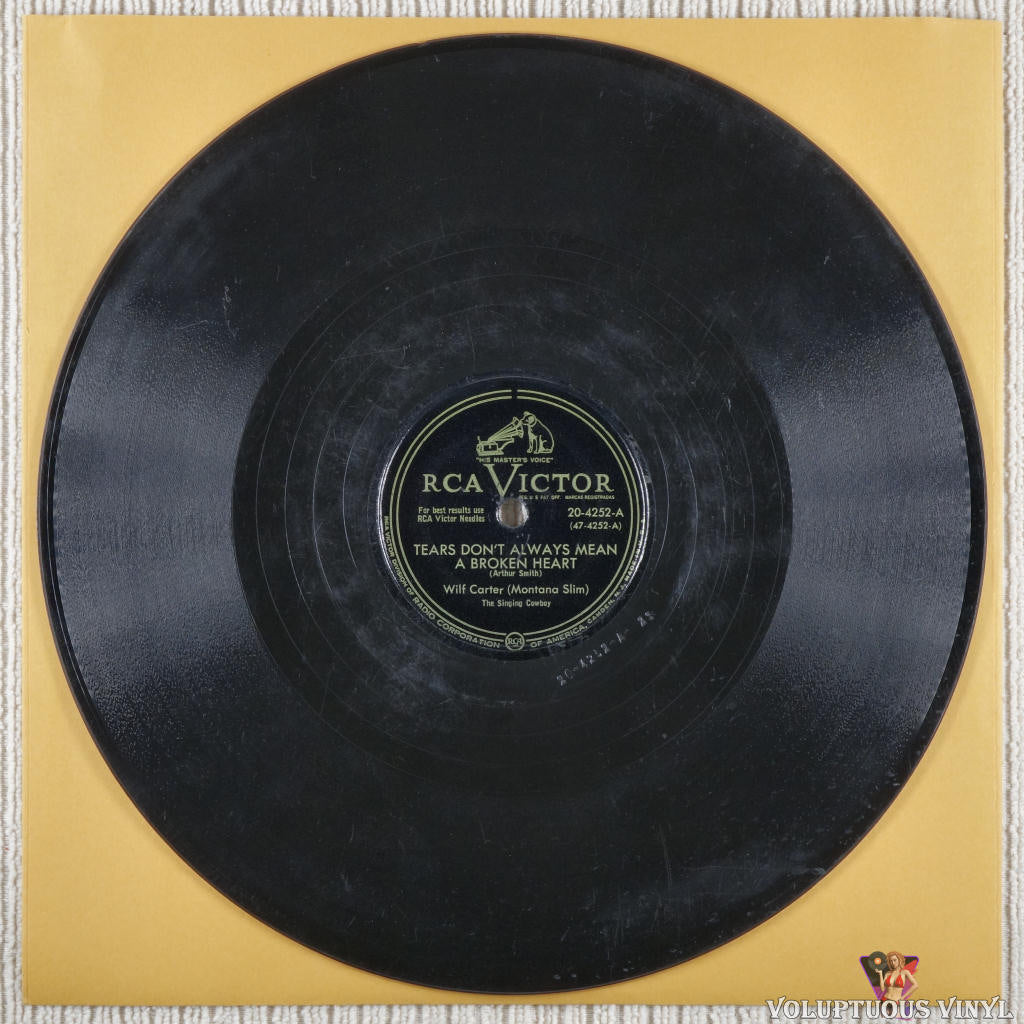 Wilf Carter – Tears Don't Always Mean A Broken Heart / Wha Hoppen? shellac Side A