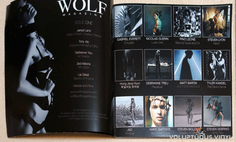 Wolf Magazine Issue One Table of Contents Fashion Nude Photography 