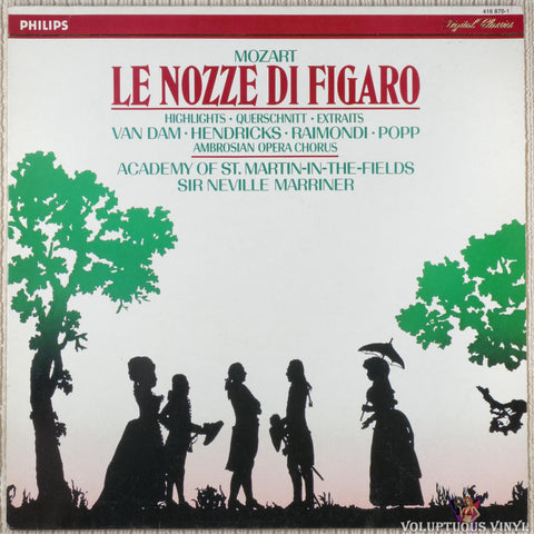 Wolfgang Amadeus Mozart, The Academy Of St. Martin-in-the-Fields, Sir Neville Marriner ‎– Le Nozze Di Figaro (1986) Netherlands Press