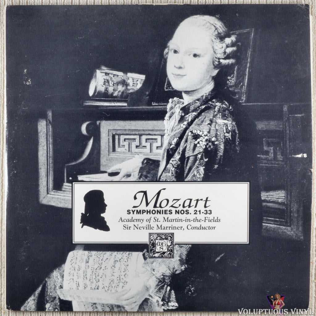 Wolfgang Amadeus Mozart / The Academy Of St. Martin-in-the-Fields, Neville Marriner – Symphonies Nos. 21-33 vinyl record front cover